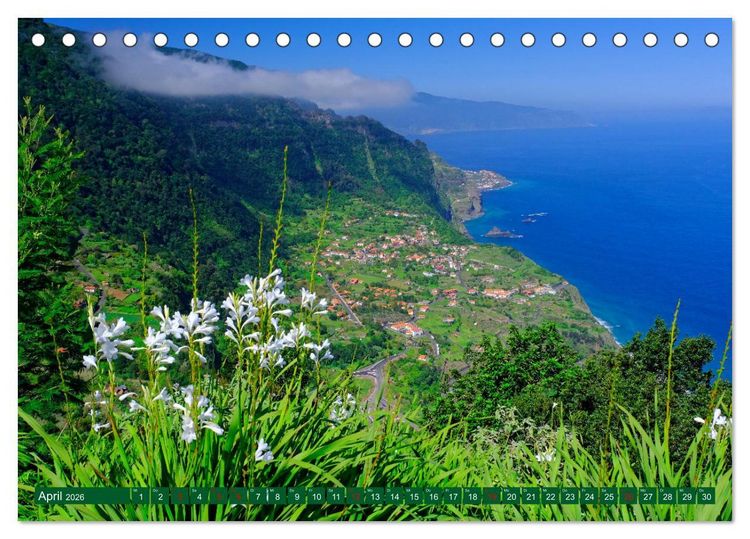 Produktbild: Madeira Blumeninsel im Atlantik (Tischkalender 2026 DIN A5 quer), CALVENDO Monatskalender