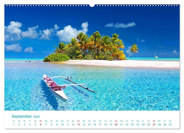 Produktbild: Unter Palmen 2026. Impressionen von den sch&ouml;nsten Str&auml;nden der Welt (Wandkalender 2026 DIN A2 quer), CALVENDO Monatskalender
