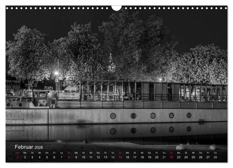 Produktbild: Heilbronn bei Nacht (Wandkalender 2026 DIN A3 quer), CALVENDO Monatskalender