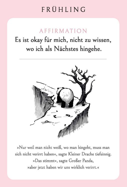 Produktbild: Gro&szlig;er Panda und Kleiner Drache Affirmationskarten