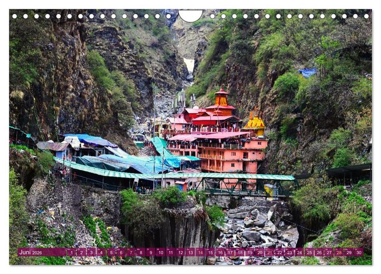 Produktbild: Char Dham - hinduistische Pilgerreise im Himalaya (Wandkalender 2026 DIN A4 quer), CALVENDO Monatskalender
