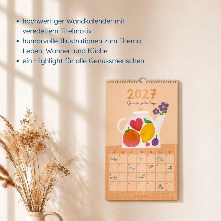 Produktbild: Wandkalender 2027 Genie&szlig;e jeden Tag