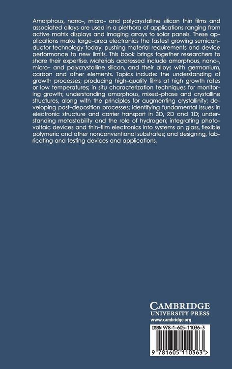 Produktbild: Amorphous and Plycrystalline Thin-Film Silicon Science and Technology - 2008