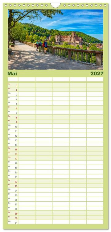 Produktbild: Familienplaner 2027 - Heidelberg - Stadt der Romantik mit 5 Spalten (Wandkalender, 21 x 45 cm) CALVENDO