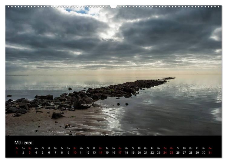 Produktbild: Faszination Meer und Wolken (Wandkalender 2026 DIN A2 quer), CALVENDO Monatskalender