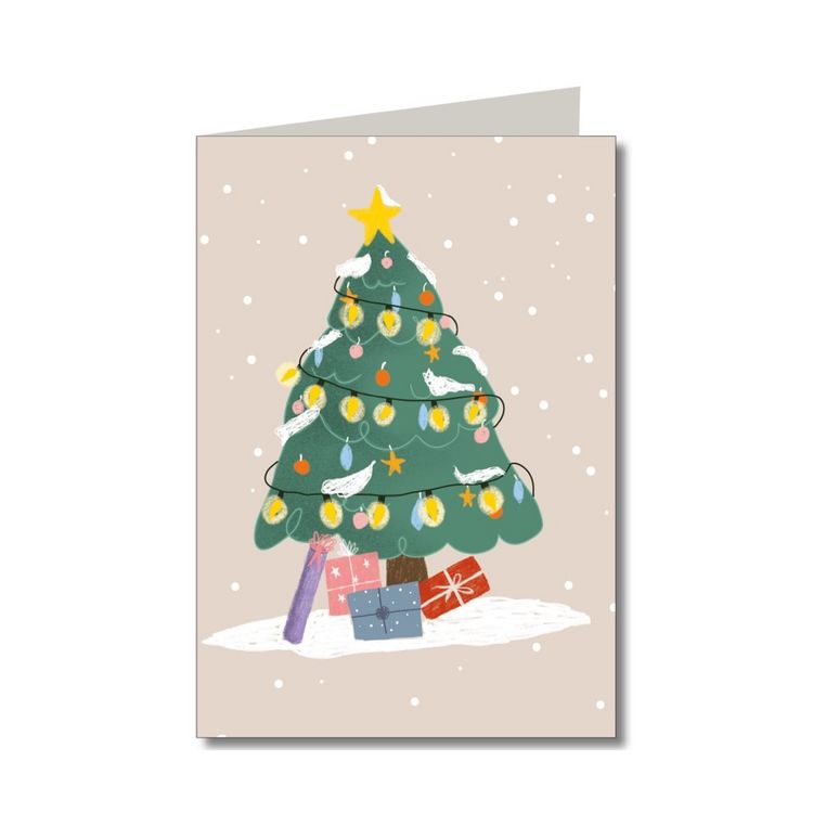 Produktbild: KEITCARDS Weihnachtskarten - handgezeichnete Klappkarten mit Briefumschlag, 6er Set