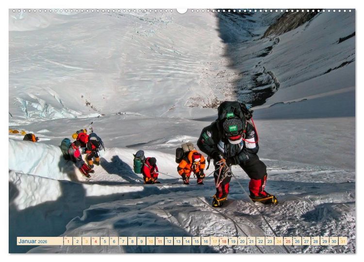 Produktbild: Bergsteigen und Klettern (hochwertiger Premium Wandkalender 2026 DIN A2 quer), Kunstdruck in Hochglanz
