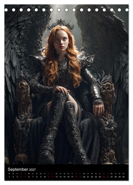 Produktbild: Gothic Angels (Tischkalender 2027 DIN A5 hoch), CALVENDO Monatskalender