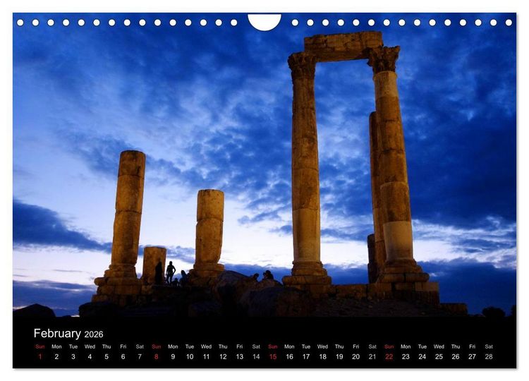 Produktbild: Monuments of Jordan 2026 (Wall Calendar 2026 DIN A4 landscape), CALVENDO 12 Month Wall Calendar