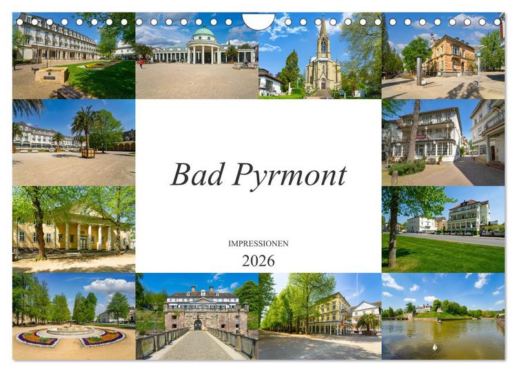 Produktbild: Bad Pyrmont Impressionen (Wandkalender 2026 DIN A4 quer), CALVENDO Monatskalender