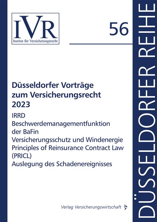 Produktbild: D&uuml;sseldorfer Vortr&auml;ge zum Versicherungsrecht 2023