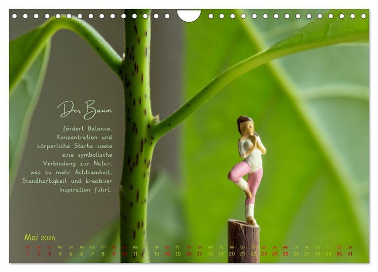 Produktbild: Yoga - Kleine Figur, gro&szlig;e Wirkung (Wandkalender 2026 DIN A4 quer), CALVENDO Monatskalender