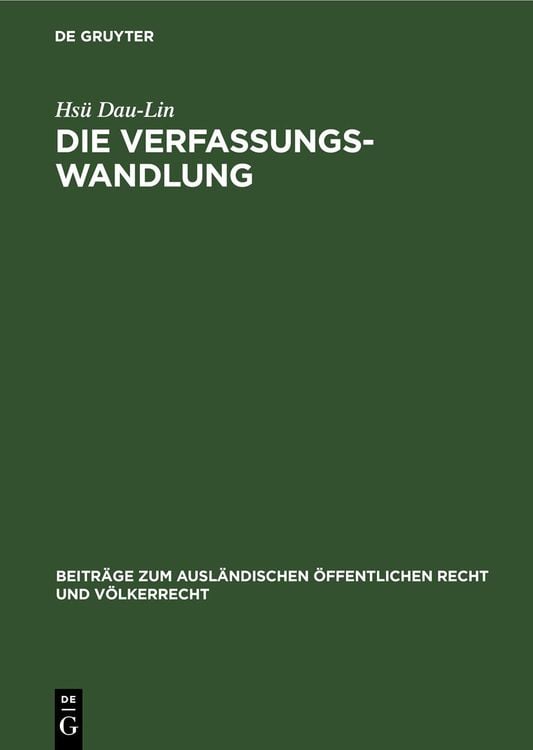 Produktbild: Die Verfassungswandlung