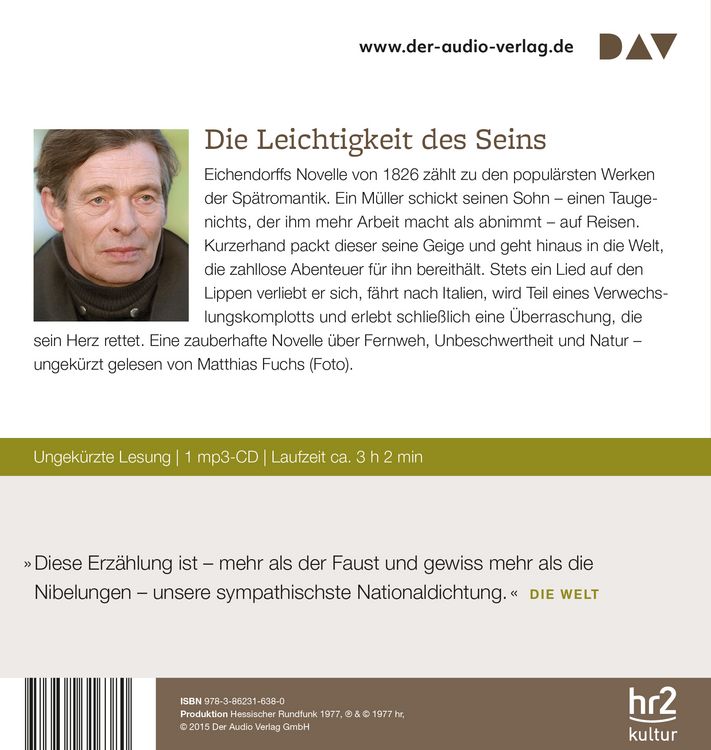 Produktbild: Aus dem Leben eines Taugenichts
