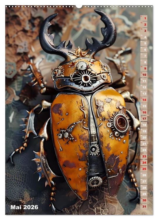 Produktbild: Steampunk Fauna (hochwertiger Premium Wandkalender 2026 DIN A2 hoch), Kunstdruck in Hochglanz
