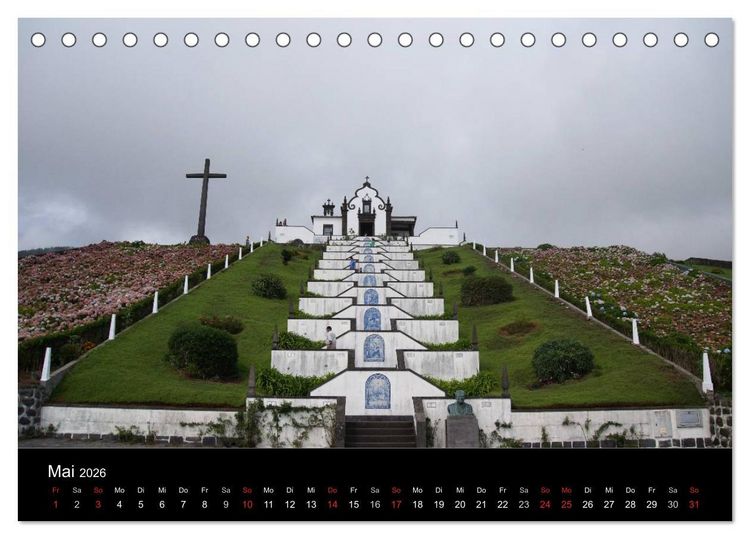 Produktbild: Azoren - bezaubernde Inselwelt. Eindr&uuml;cke auf Sao Miguel (Tischkalender 2026 DIN A5 quer), CALVENDO Monatskalender