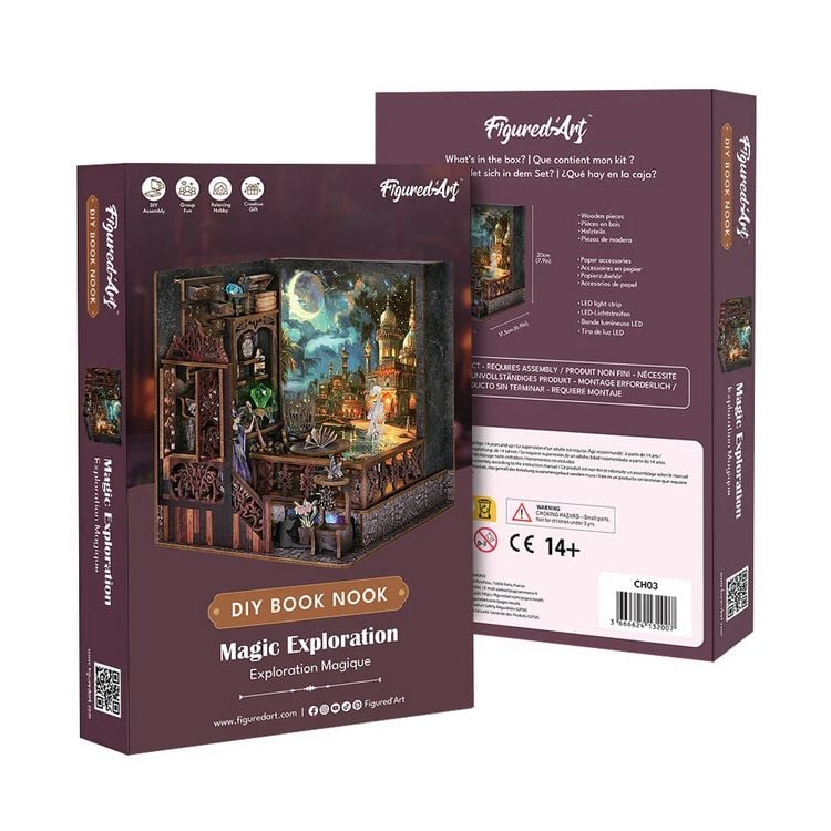 Produktbild: FiguredArt CH03 - DIY Book Nook, Haus der Zauber, Puzzle 112 Teile, Miniatur-Diorama