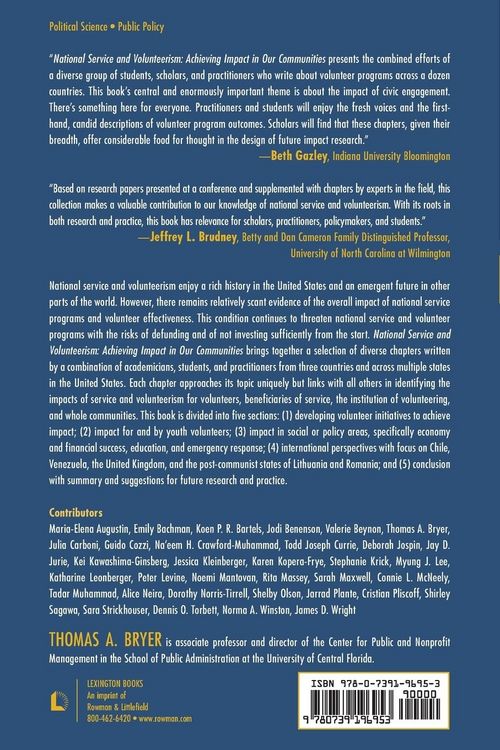 Produktbild: National Service and Volunteerism