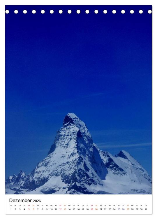 Produktbild: Horu Matterhorn im Hochformat (Tischkalender 2026 DIN A5 hoch), CALVENDO Monatskalender