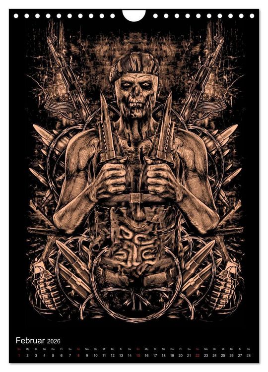 Produktbild: BLOODBOY/WAR ILLUSTRATION (Wandkalender 2026 DIN A4 hoch), CALVENDO Monatskalender
