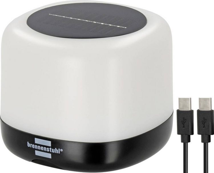 Produktbild: Brennenstuhl 1173740009 RGB GL 100 ASR LED Camping-Leuchte 340 lm akkubetrieben, solarbetrieben 0.41 kg Schwarz
