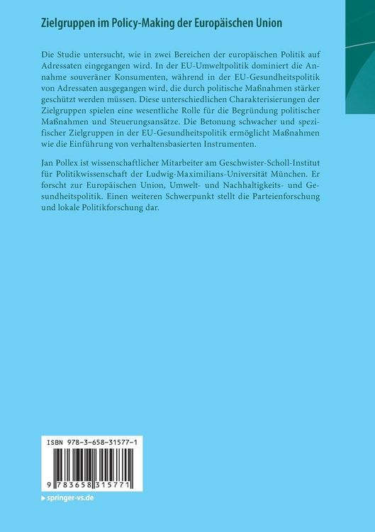 Produktbild: Zielgruppen im Policy-Making der Europ&auml;ischen Union