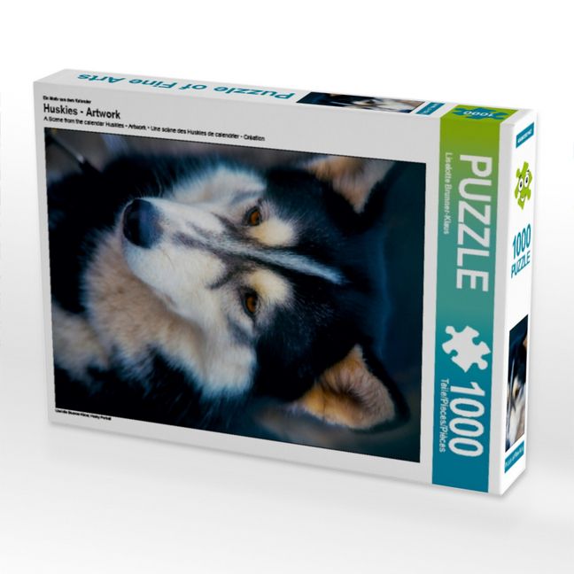 Produktbild: CALVENDO Puzzle Ein Motiv aus dem Kalender Huskies - Artwork | 1000 Teile Lege-Gr&ouml;&szlig;e 64x48cm Foto-Puzzle f&uuml;r gl&uuml;ckliche Stunden