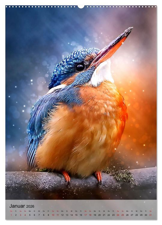 Produktbild: Schillernder Eisvogel (Wandkalender 2026 DIN A2 hoch), CALVENDO Monatskalender