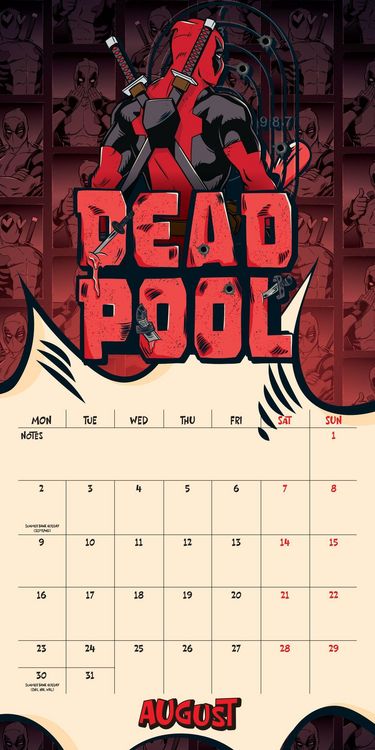Produktbild: Deadpool &ndash; Offizieller Kalender 2027