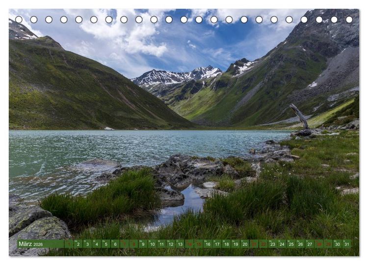 Produktbild: Pitztal in Bildern (Tischkalender 2026 DIN A5 quer), CALVENDO Monatskalender