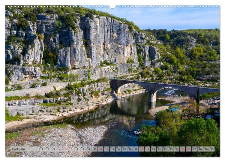 Produktbild: La beaut&eacute; de l'Ard&egrave;che (Calendrier mural 2026 DIN A2 vertical) calendrier de bureau