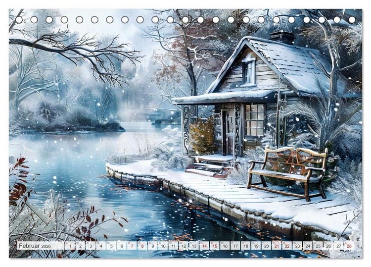 Produktbild: Cottages am Wasser - Malerische R&uuml;ckzugsorte genie&szlig;en (Tischkalender 2026 DIN A5 quer), CALVENDO Monatskalender