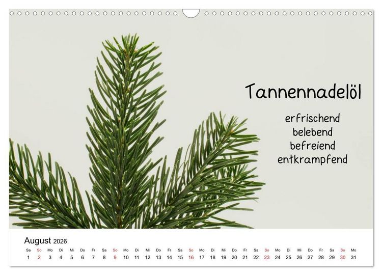 Produktbild: Aromatherapie - D&uuml;fte f&uuml;r die Seele (Wandkalender 2026 DIN A3 quer), CALVENDO Monatskalender