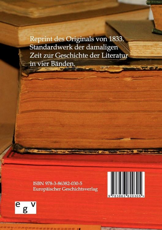Produktbild: Handbuch der Geschichte der Litteratur