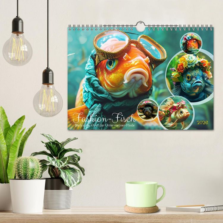 Produktbild: Fashion-Fisch. Die lustige Welt der Unterwasser-Mode (Wandkalender 2026 DIN A4 quer), CALVENDO Monatskalender