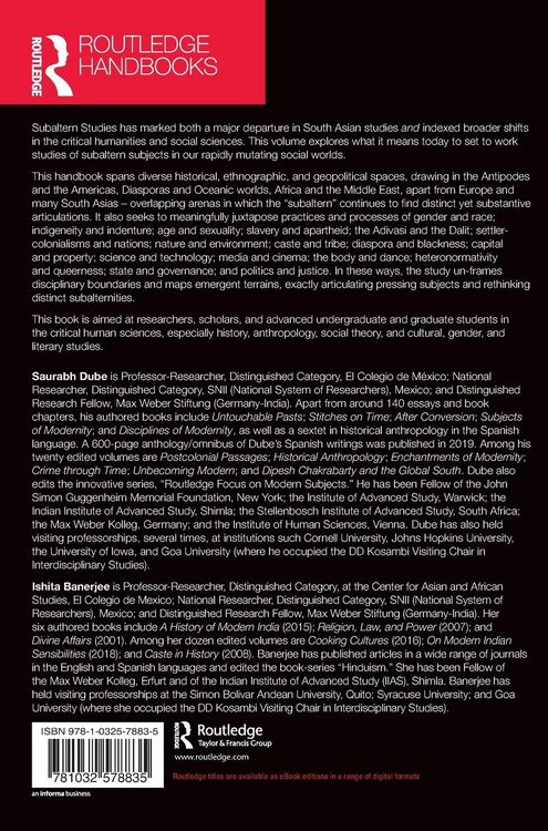 Produktbild: The Routledge Handbook of Subalterns across History