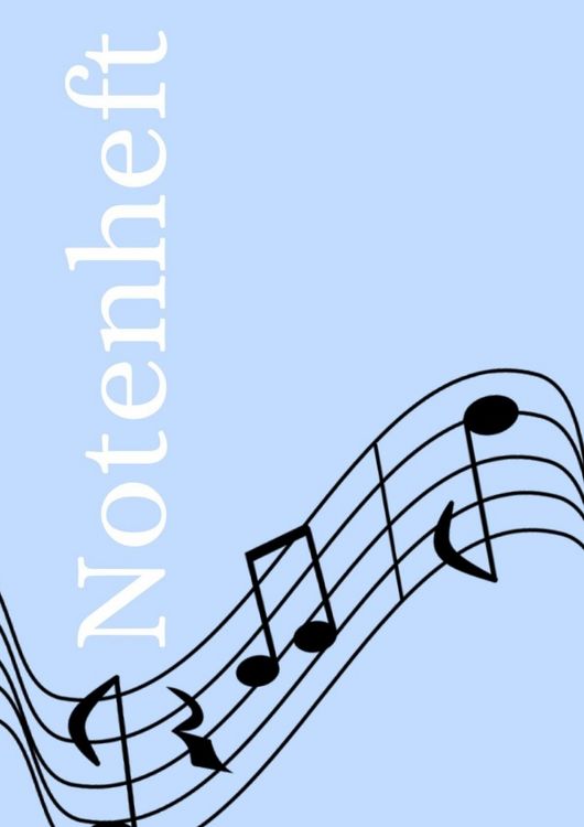 Produktbild: Notenheft: DIN A4 Notenlinienheft | 44 Seiten mit 12 Notenzeilen / Systeme pro Blatt | Papier 90g/m&sup2; | Musikheft mit Notenlinien