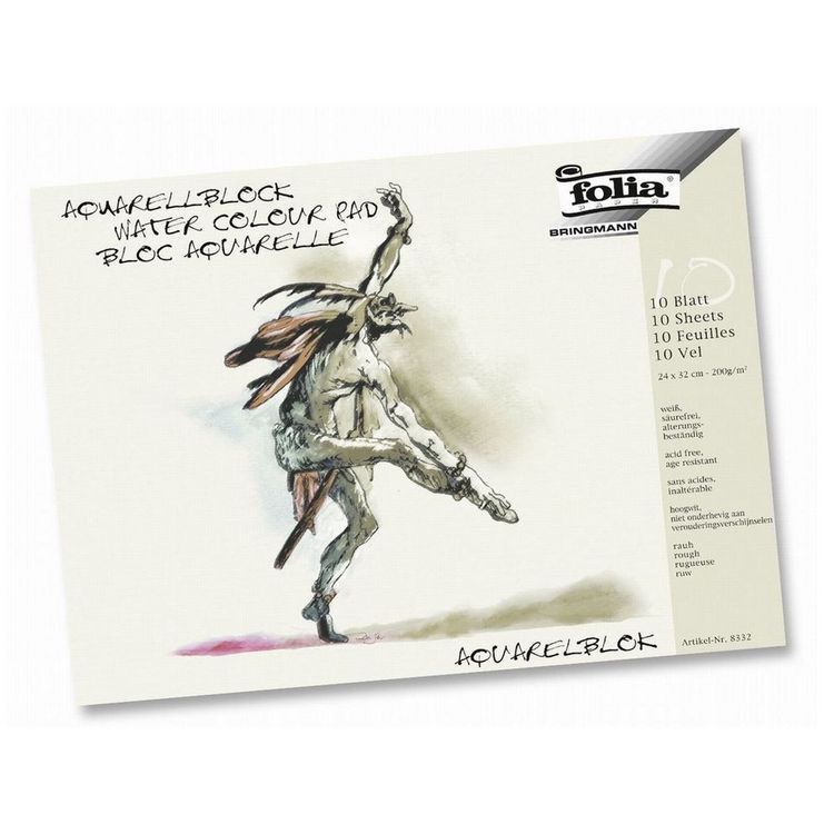 Produktbild: FOLIA&reg; Zeichen-Aquarell-Block, 300 x 400 mm