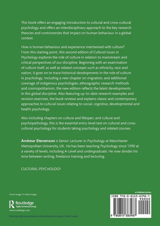 Produktbild: Cultural Issues in Psychology