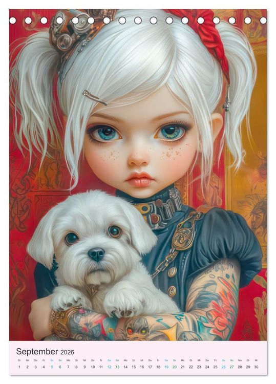 Produktbild: Steampunk Puppen &ndash; Zauberhafte Puppenfiguren (Tischkalender 2026 DIN A5 hoch), CALVENDO Monatskalender