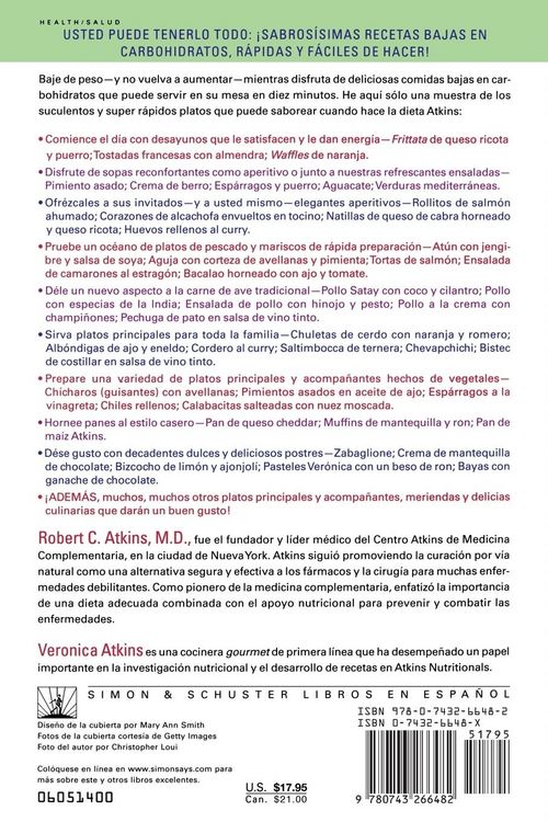 Produktbild: El Nuevo Libro de Cocina Dietetica del Dr. Atkins (Dr. Atkins' Quick & Easy New