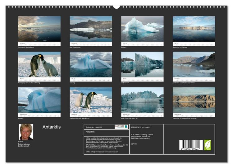 Produktbild: Antarktis (hochwertiger Premium Wandkalender 2026 DIN A2 quer), Kunstdruck in Hochglanz