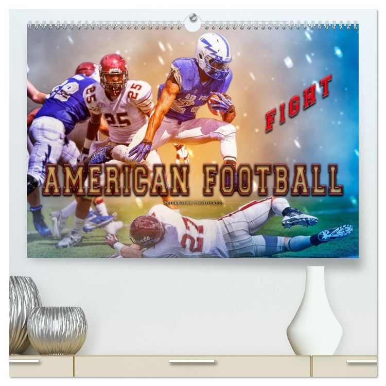 Produktbild: American Football - Fight (hochwertiger Premium Wandkalender 2026 DIN A2 quer), Kunstdruck in Hochglanz