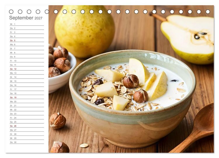 Produktbild: MorgenM&uuml;sli - Ein Jahr voller Farbe und Genuss (Tischkalender 2027 DIN A5 quer), CALVENDO Monatskalender