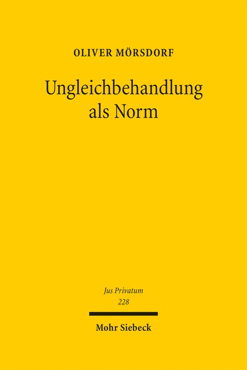 Produktbild: Ungleichbehandlung als Norm
