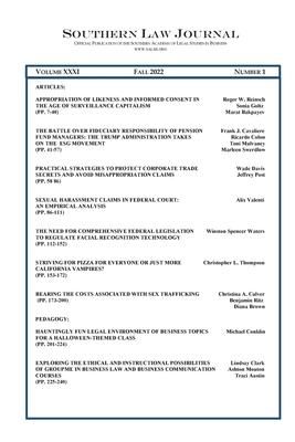 Produktbild: Southern Law Journal Vol. 32