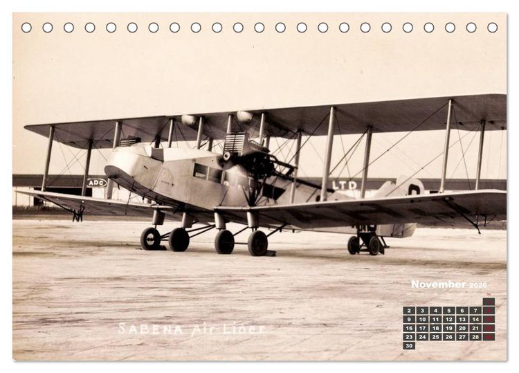 Produktbild: Doppeldecker entdeckt auf historischen Postkarten (Tischkalender 2026 DIN A5 quer), CALVENDO Monatskalender