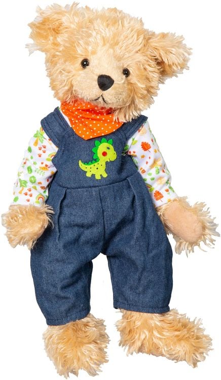 Produktbild: Puppen-Latzhose Dino, 3-teilig, Gr. 28-35 cm