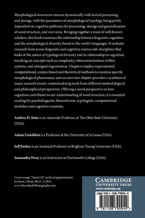Produktbild: Morphological Diversity and Linguistic Cognition