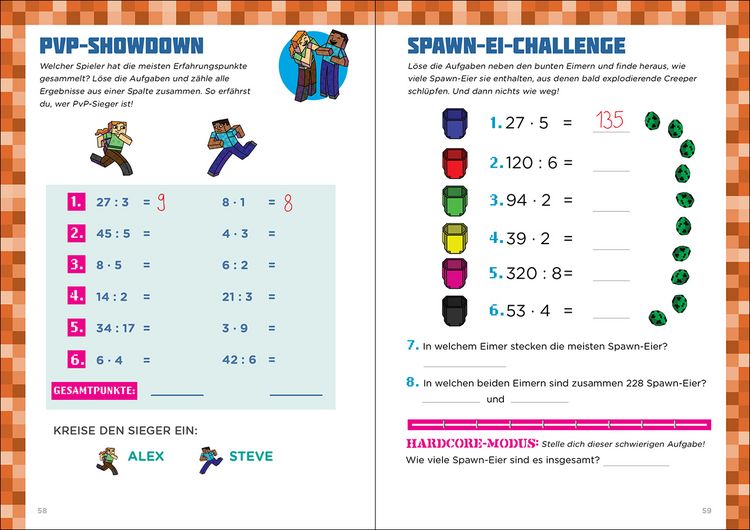 Produktbild: Mathe f&uuml;r Minecrafter - Mein extrastarkes &Uuml;bungsbuch